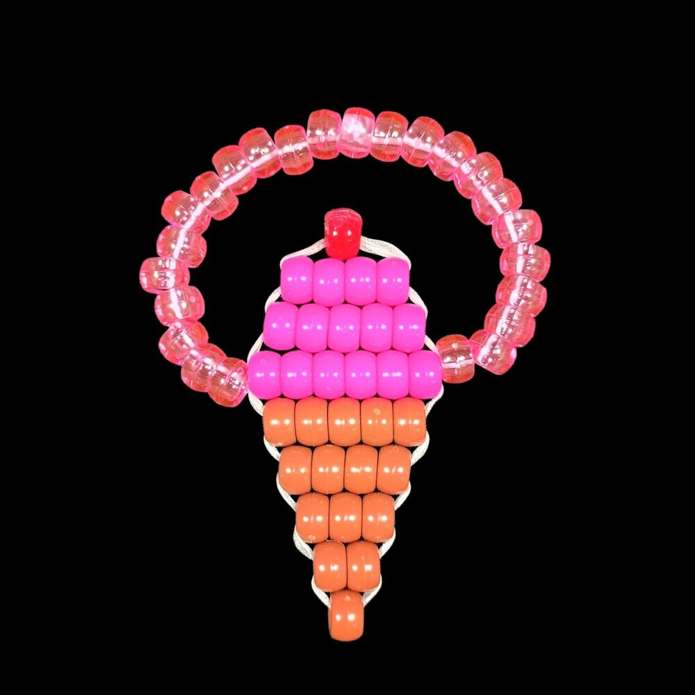 Strawberry Chocolate Drizzle - Kandi Single - EDM Rave Festival Jewelry